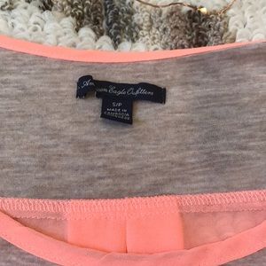 American Eagle Outfitters Tops - American Eagle Taupe and Coral Top American Eagle Outfitters Tops - American Eagle Taupe and Coral Top